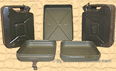 2 x 5 Ltr. / Putz- und Werkzeugbehälter / m. Befestigungswanne....
